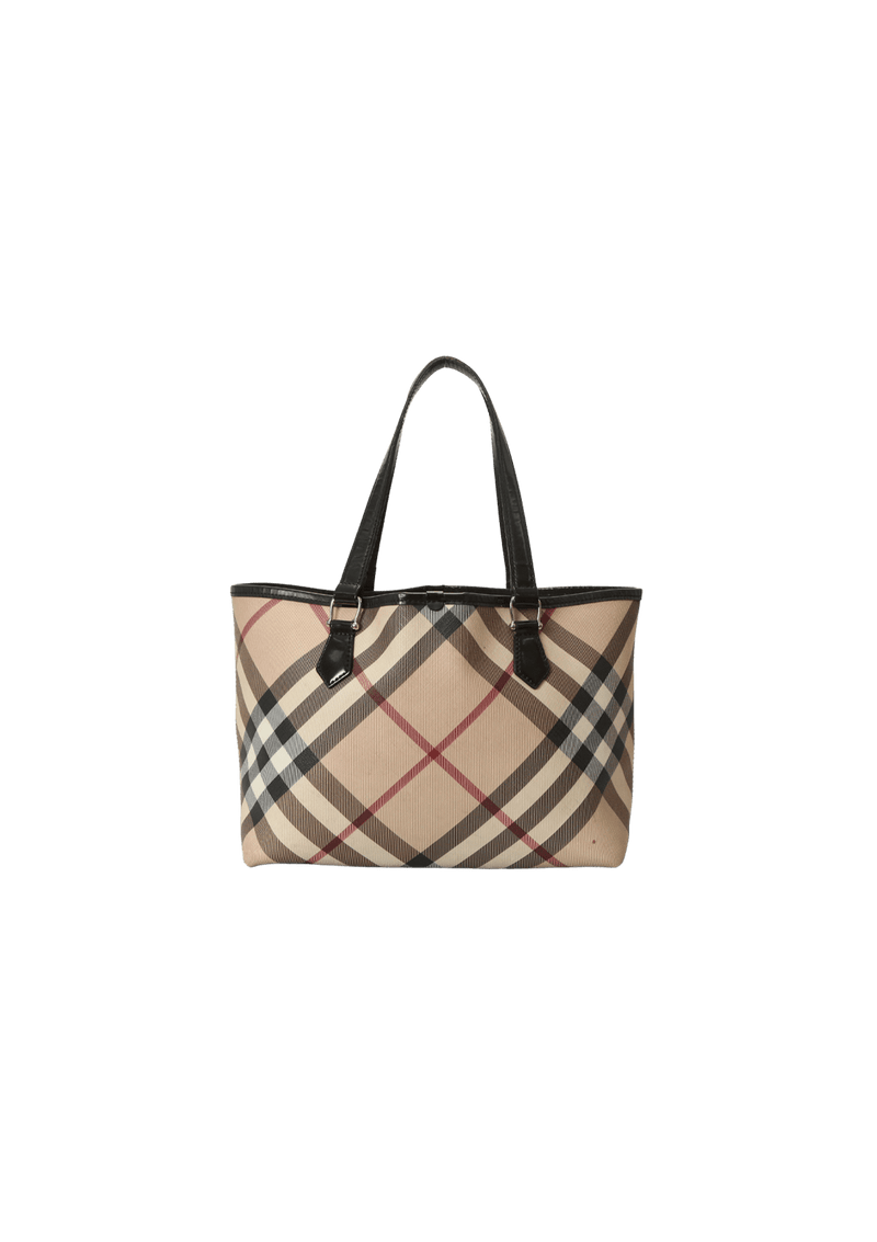 NOVA CHECK CANVAS TOTE