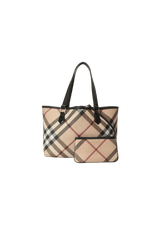 NOVA CHECK CANVAS TOTE