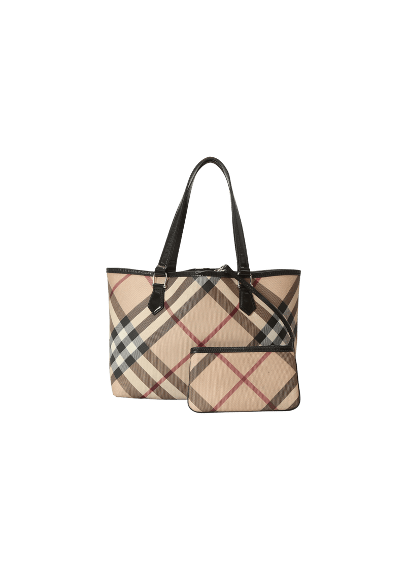 NOVA CHECK CANVAS TOTE