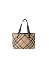 NOVA CHECK CANVAS TOTE