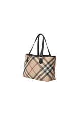 NOVA CHECK CANVAS TOTE