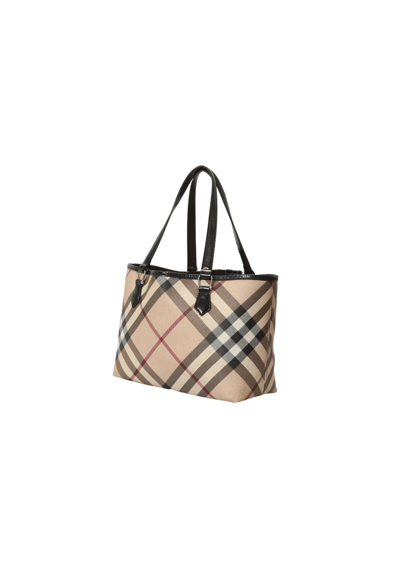 NOVA CHECK CANVAS TOTE