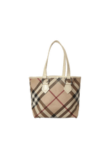 NOVA CHECK CANVAS TOTE