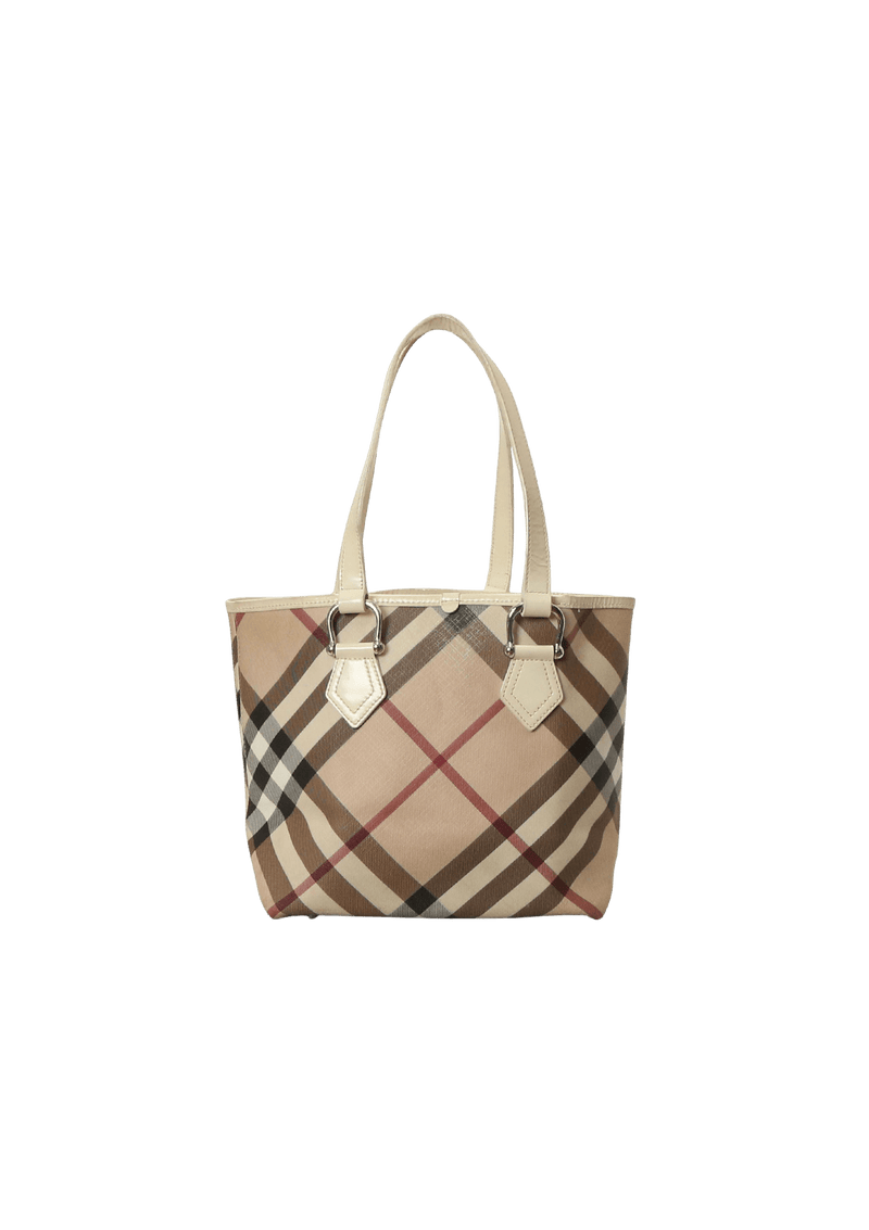 NOVA CHECK CANVAS TOTE