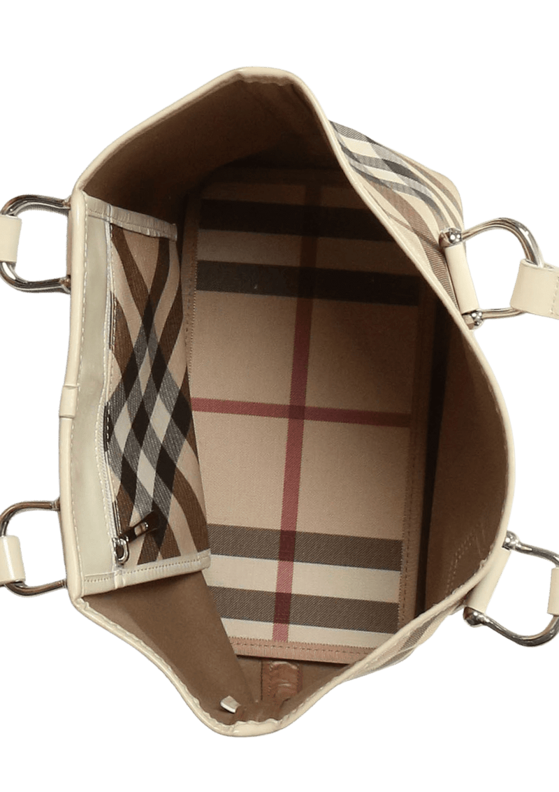 NOVA CHECK CANVAS TOTE