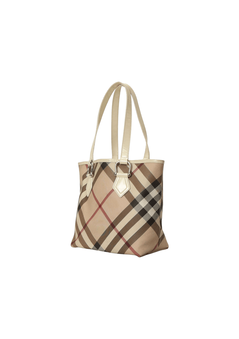 NOVA CHECK CANVAS TOTE