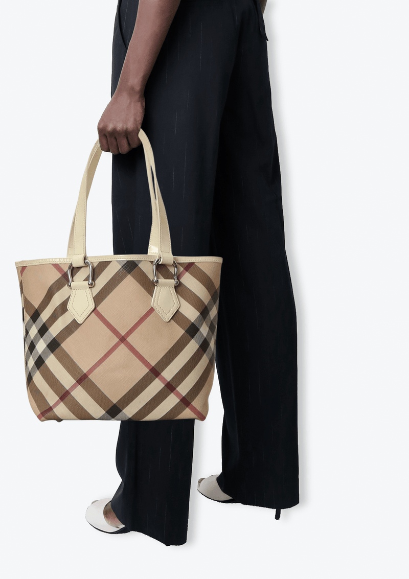 NOVA CHECK CANVAS TOTE