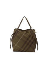 NYLON CHECK BUCKLEIGH TOTE