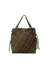 NYLON CHECK BUCKLEIGH TOTE