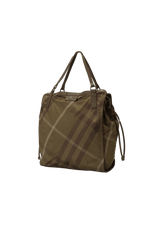 NYLON CHECK BUCKLEIGH TOTE