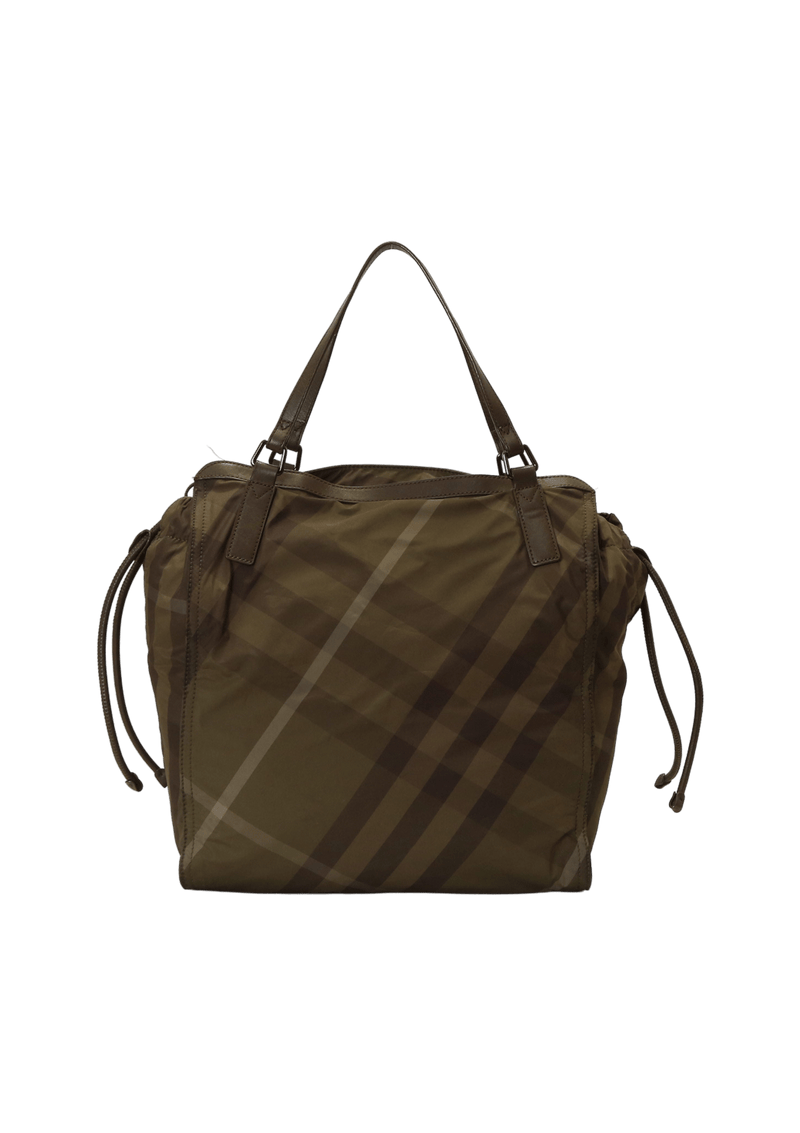 SMOKED CHECK NYLON TOTE