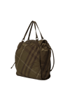 SMOKED CHECK NYLON TOTE
