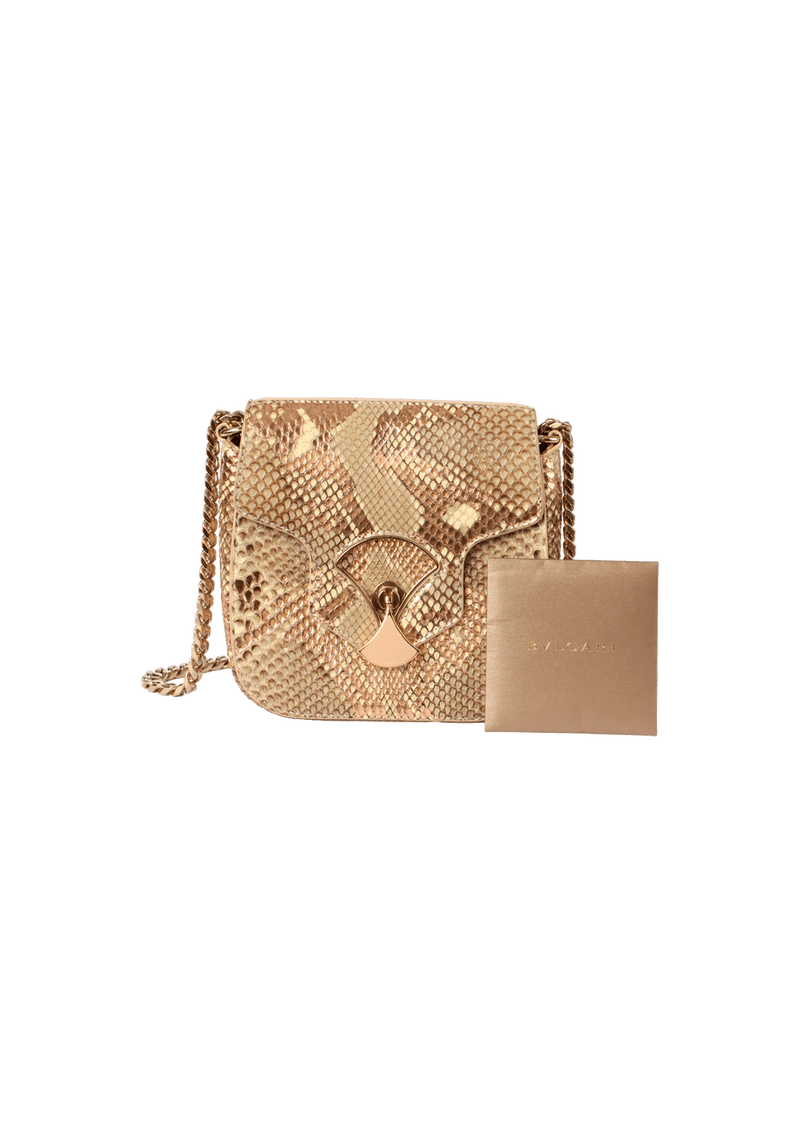 DIVA PYTHON FLAP BAG