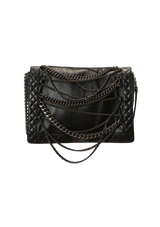 CALFSKIN ENCHAINED LARGE BOY FLAP BLACK