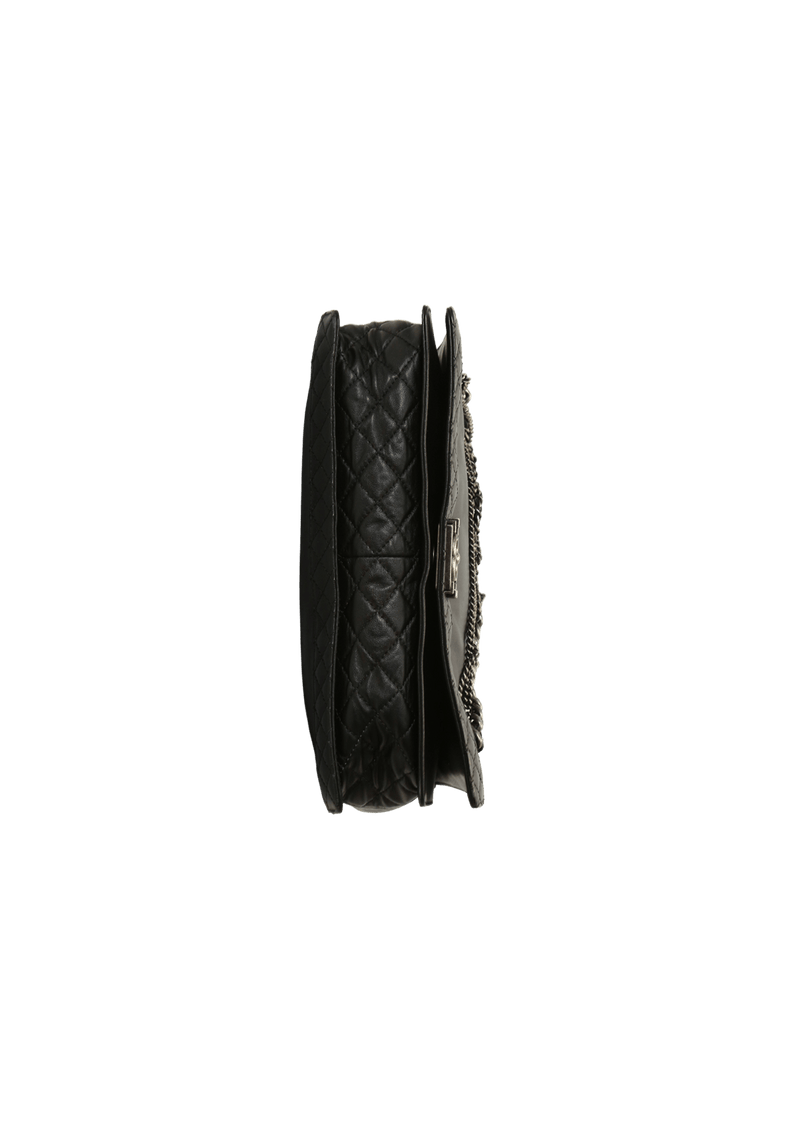 CALFSKIN ENCHAINED LARGE BOY FLAP BLACK