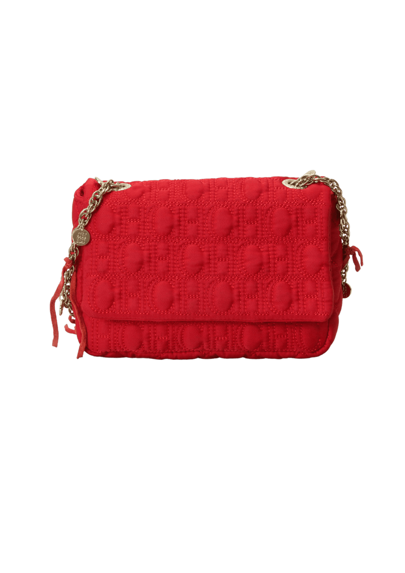 CH QUILTED NYLON CHAIN BAG