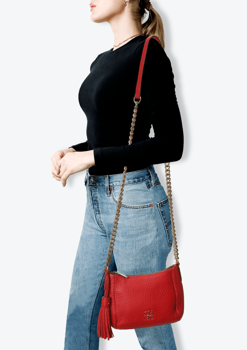 LEATHER CHAIN BAG