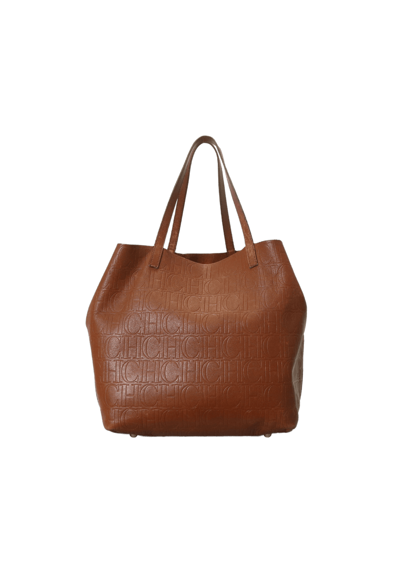 LEATHER EMBOSSED LOGO BAG