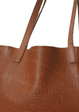 LEATHER EMBOSSED LOGO BAG