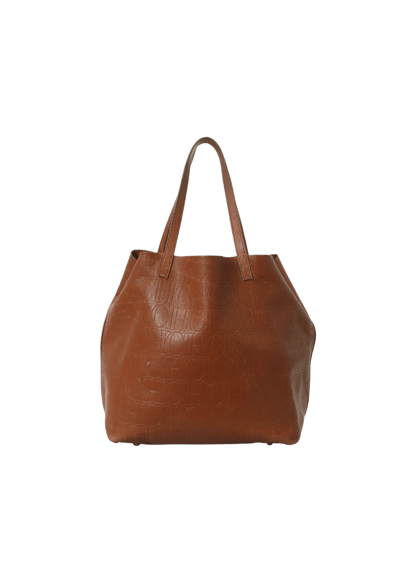 LEATHER EMBOSSED LOGO BAG