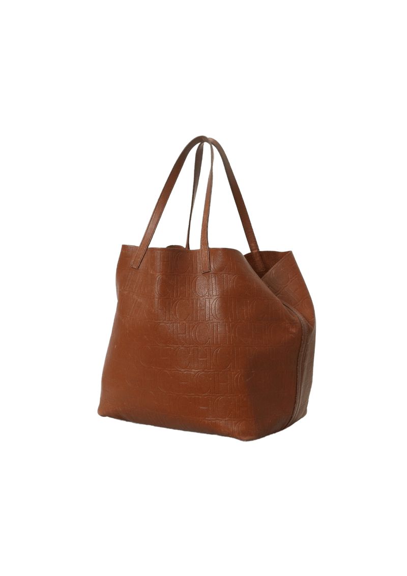 LEATHER EMBOSSED LOGO BAG