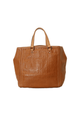 LOGO EMBOSSED LEATHER BAG