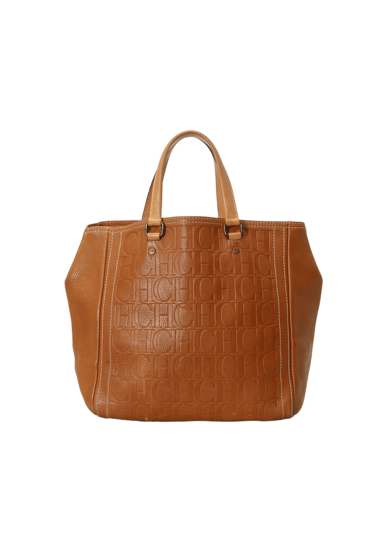 LOGO EMBOSSED LEATHER BAG