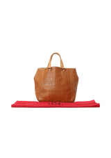 LOGO EMBOSSED LEATHER BAG