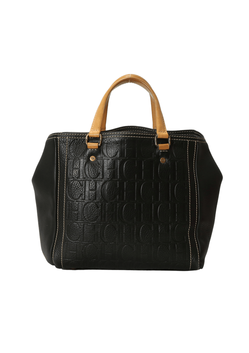 LOGO EMBOSSED LEATHER BAG