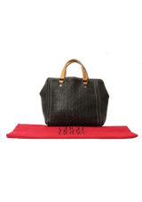 LOGO EMBOSSED LEATHER BAG