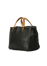 LOGO EMBOSSED LEATHER BAG