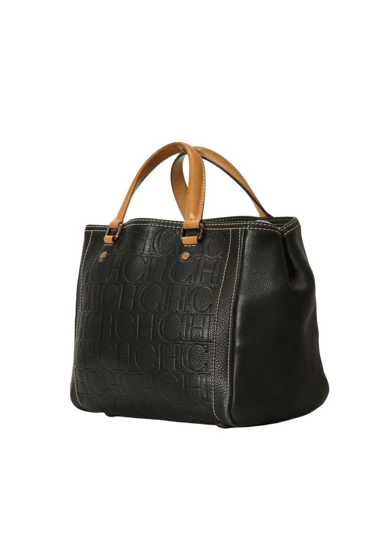 LOGO EMBOSSED LEATHER BAG