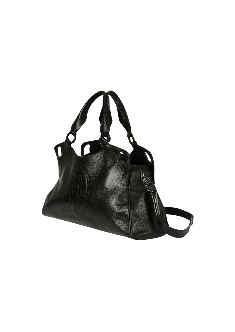 Bolsa Cartier Marcello Leather Tote Preta Original Gringa