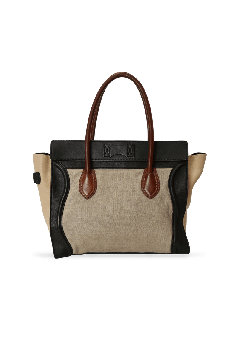 Bolsa Celine Linen Mini Luggage Bege Original Gringa