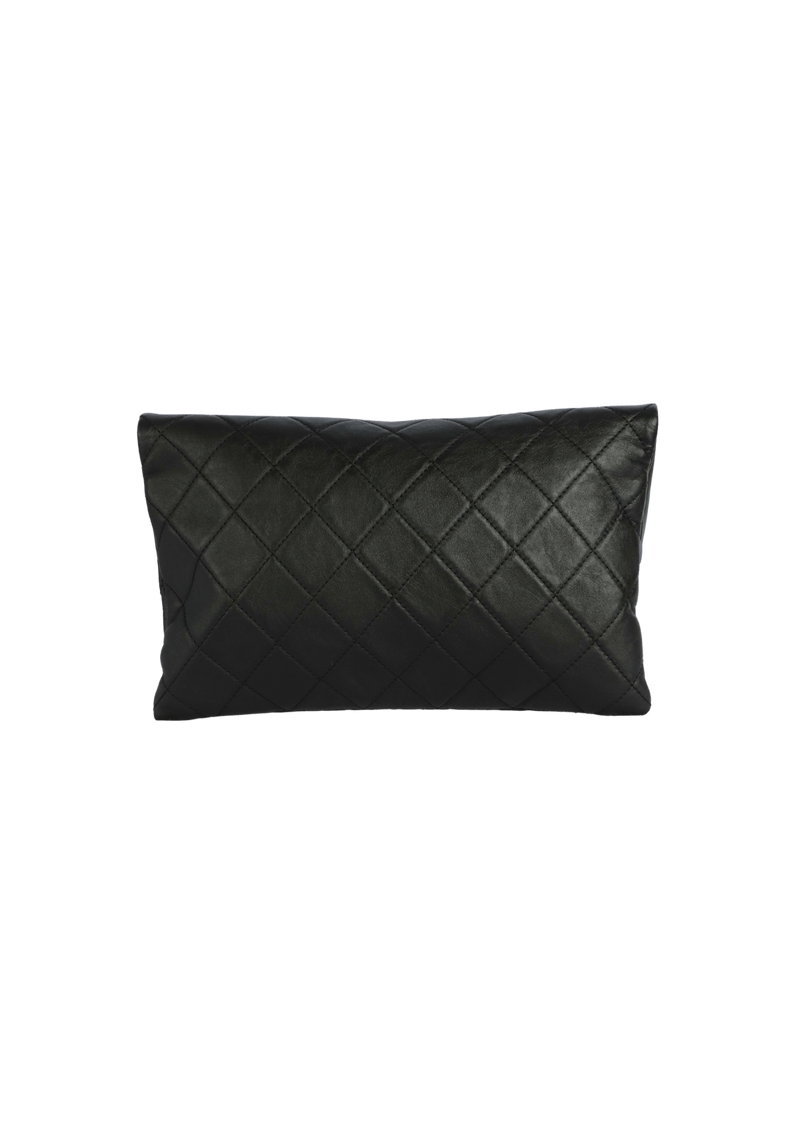 CC FOLDOVER QUILTED CLUTCH