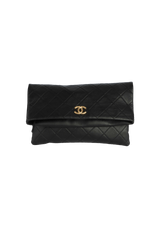 CC FOLDOVER QUILTED CLUTCH