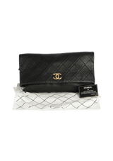 CC FOLDOVER QUILTED CLUTCH