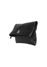 CC FOLDOVER QUILTED CLUTCH