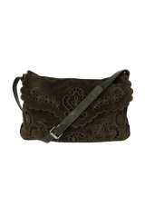 CC SUEDE EMBROIDERED MESSENGER
