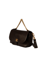 CALFSKIN STITCHED SMALL PARIS IN ROME MESSENGER