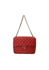CHAIN AROUND MAXI FLAP BAG