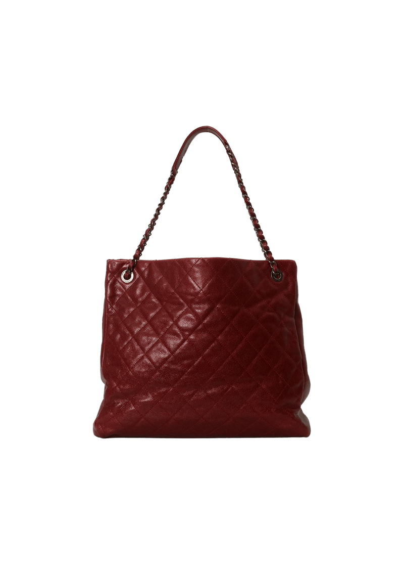 CHIC TALL SHOPPING TOTE CAVIAR