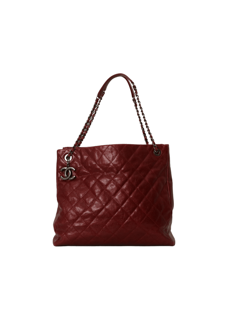 CHIC TALL SHOPPING TOTE CAVIAR