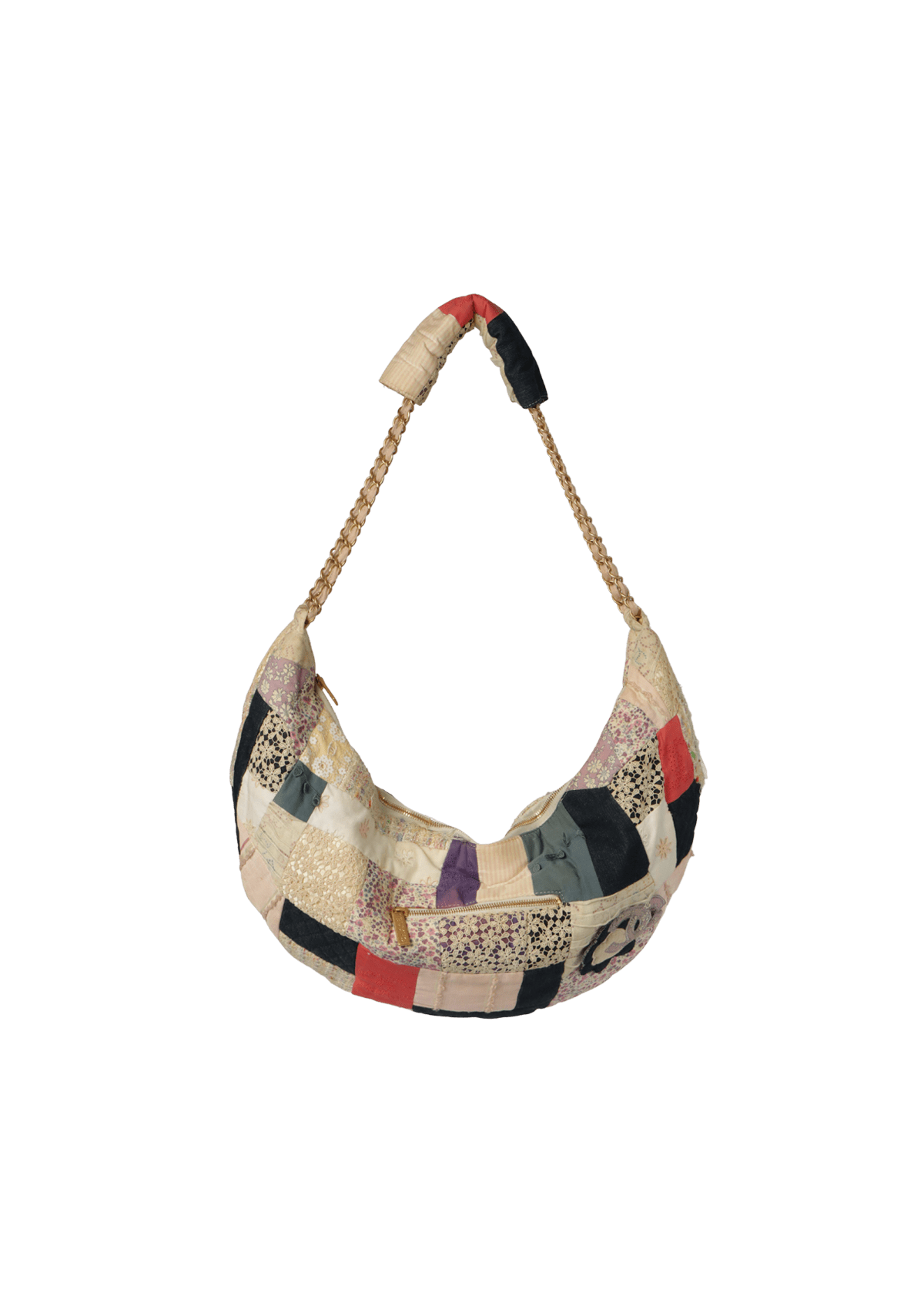 Bolsa Chanel Fabric Patchwork Hobo Colorida Original – Gringa