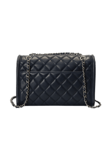 GEOMETRIC LAMBSKIN QUILTED FLAP BAG