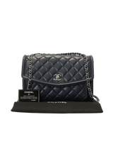 GEOMETRIC LAMBSKIN QUILTED FLAP BAG