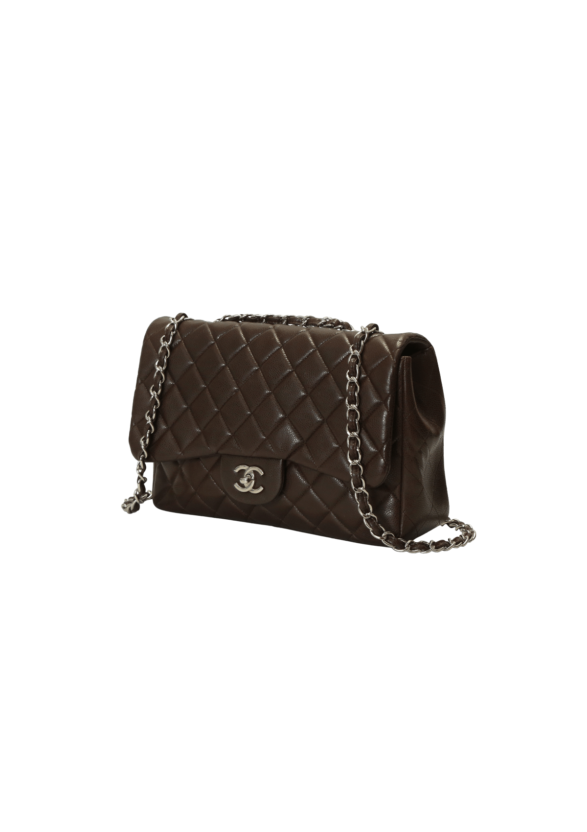 Bolsa Chanel Jumbo Classic Single Flap Marrom Original Gringa