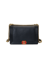 LAMBSKIN LARGE BOY FLAP BAG CUBE