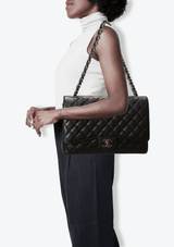 MAXI CLASSIC DOUBLE FLAP CAVIAR