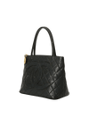 MEDALLION QUILTED CAVIAR TOTE